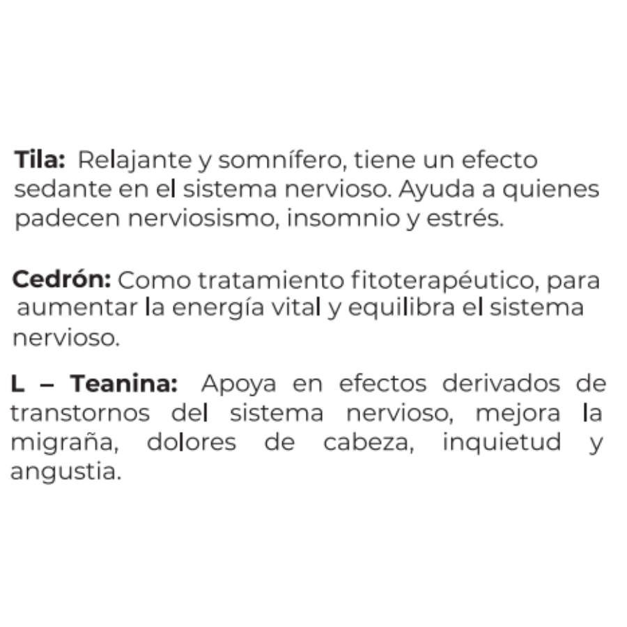 Mahal Té - Suplemento Natural con L-Teanina, Cedrón y Vitaminas B | Relajante Natural para Ansiedad y Estrés