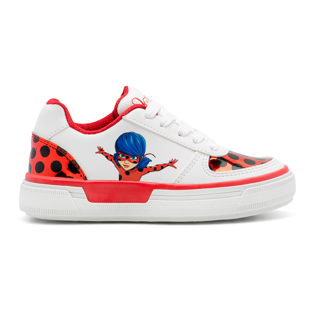 Calzado Yuyin Tenis Ladybug para Niña Blanco 18-21