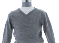 Sueter Niño Liso Algodón Gris  Cuello V 2972 1 a 16 Años.