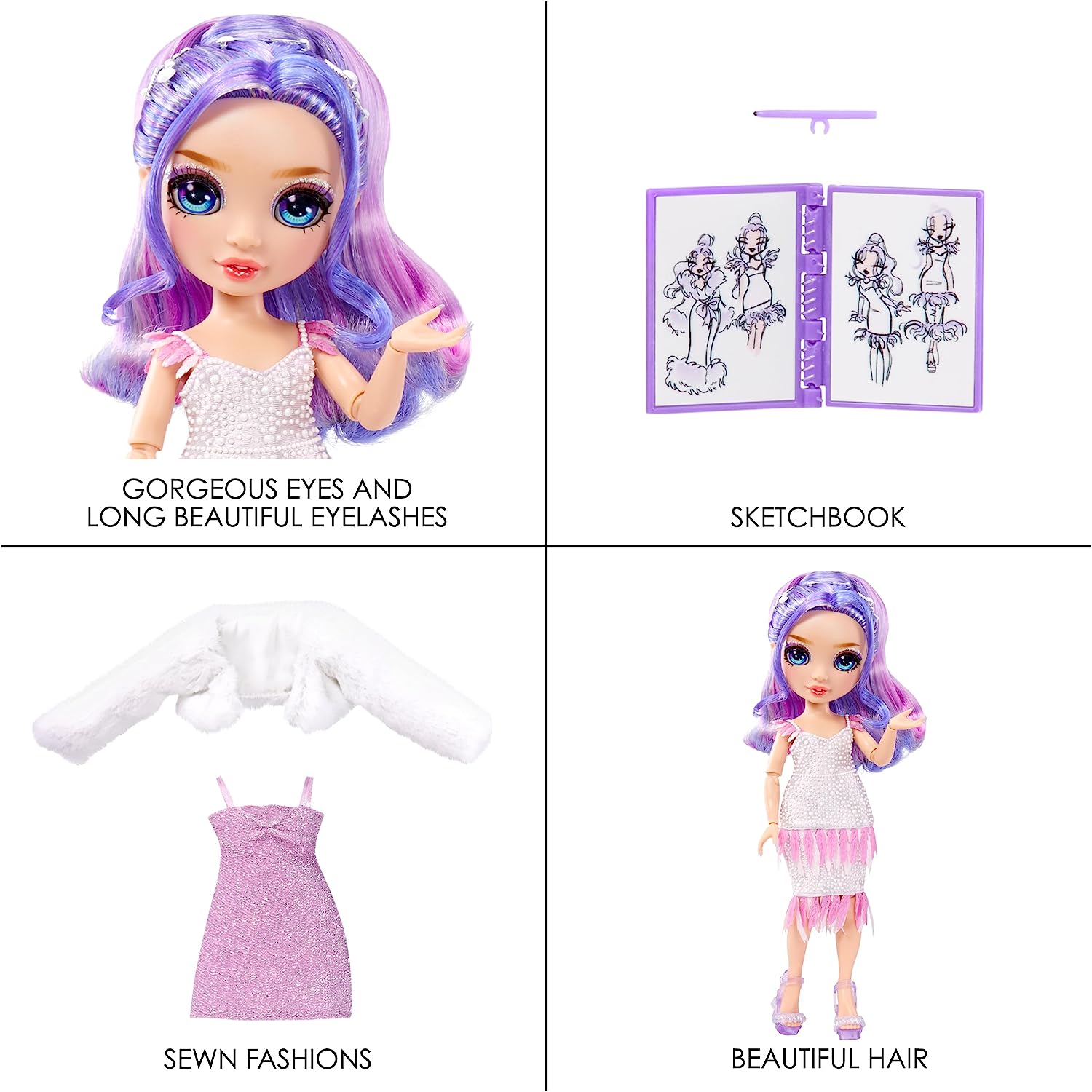 Rainbow High Fantastic Fashion Violet Willow Con 2 Outfits
