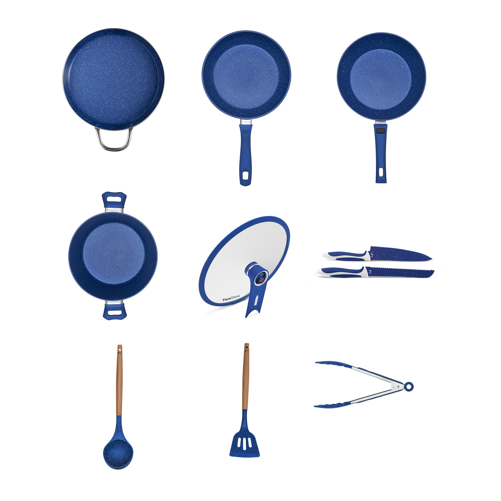 Batería de Cocina Master Deluxe de 24 cm 10 piezas color Azul