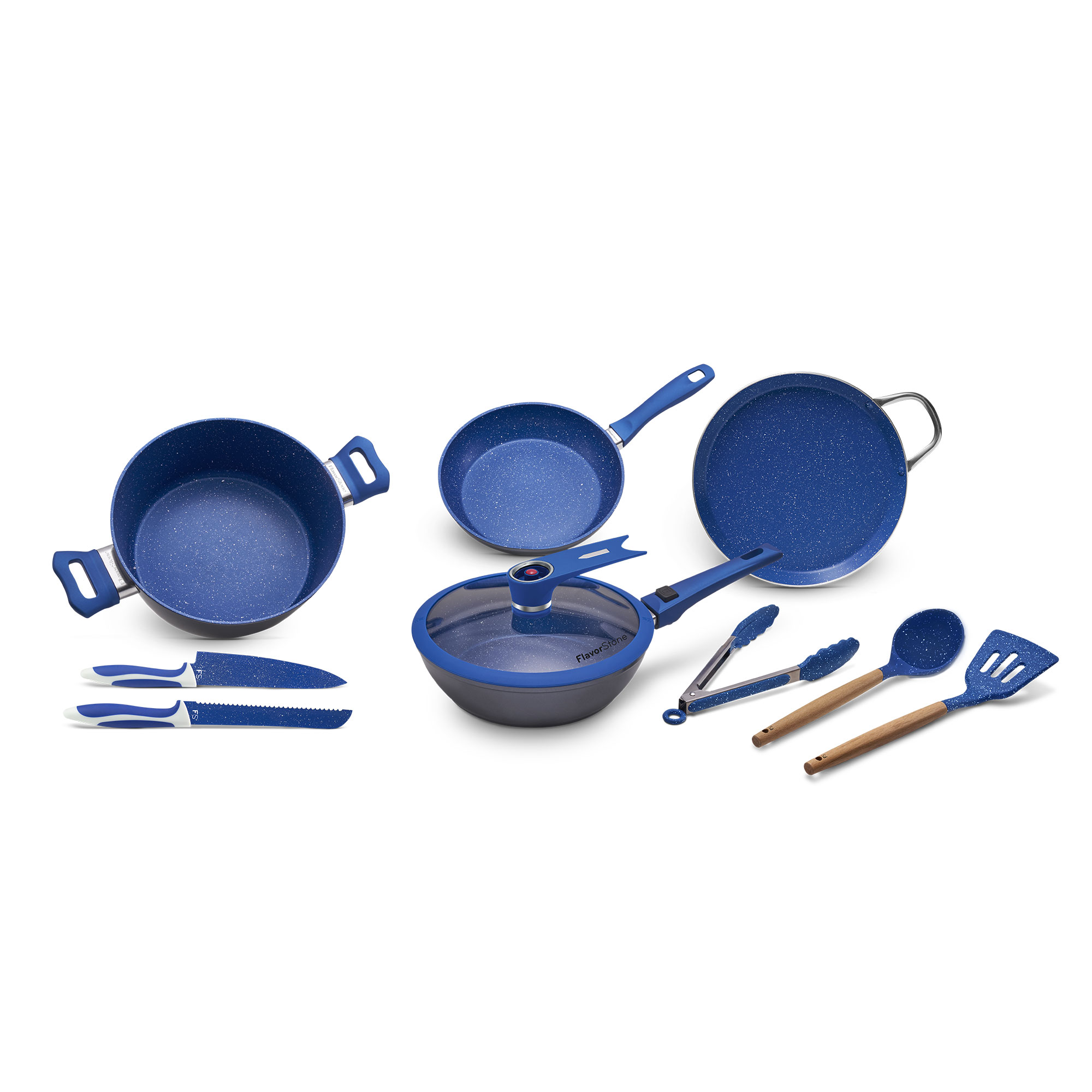 Batería de Cocina Master Deluxe de 24 cm 10 piezas color Azul
