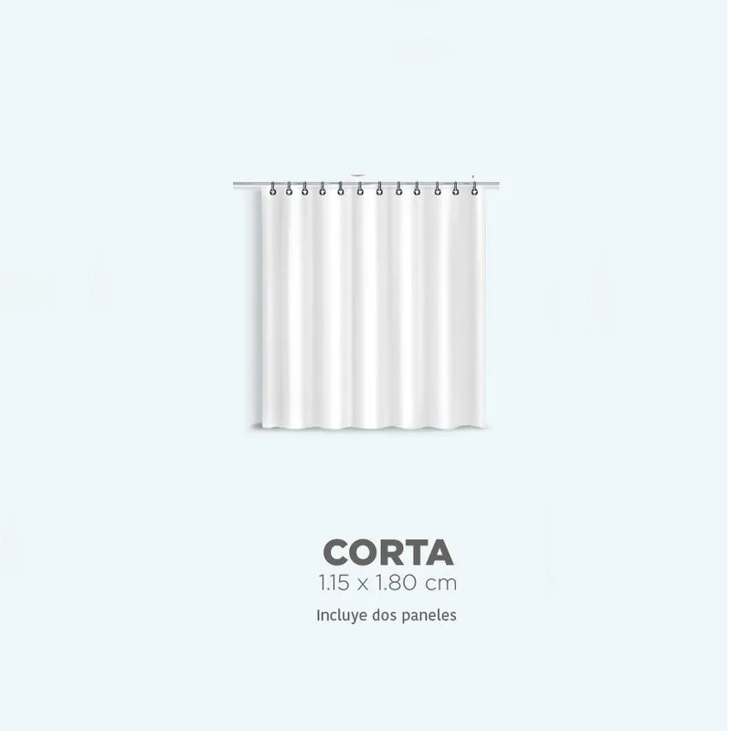Cortina Decorativa Corta Suavitec Neo Microfibra Concord