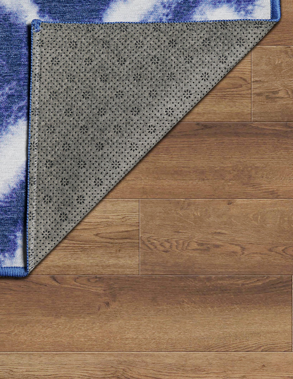 Tapete Alfombra Decorativo Lavable Shibori Geométrica Diamante Azul - Fine Art Tj