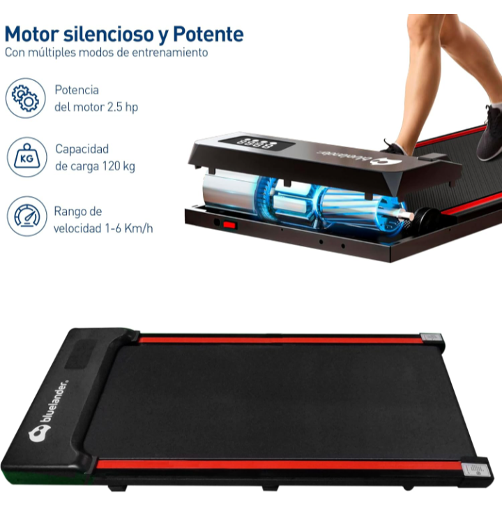 Caminadora walking pad bluelander electrica control remoto ajustable 