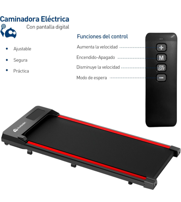 Caminadora walking pad bluelander electrica control remoto ajustable 