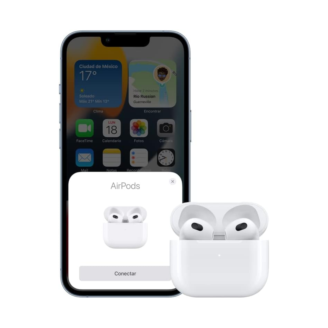 AirPods replica 3ra Generación con Cancelación de Ruido, Carga Inalámbrica y Compatibilidad Android/iOS