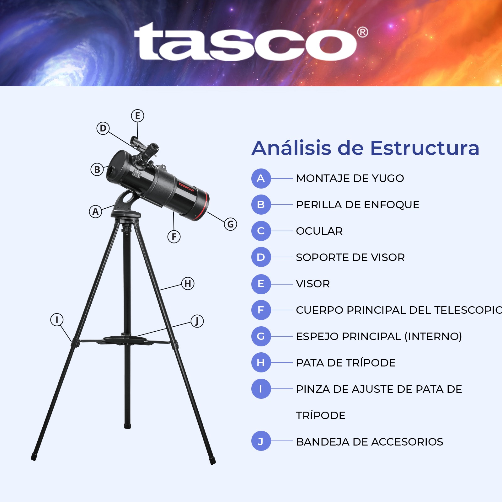 Telescopio Tasco Spacestation Reflector 500x114 mm