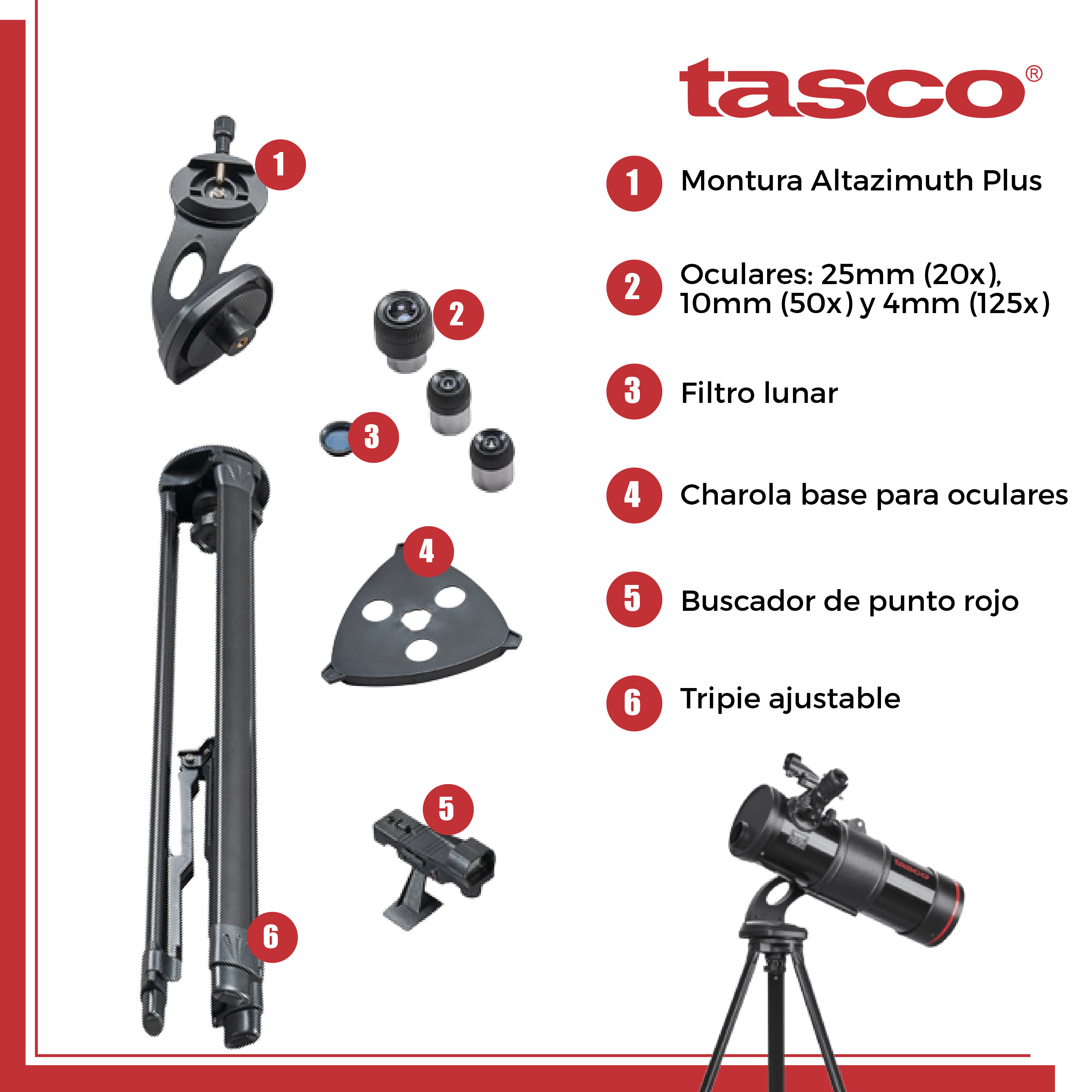 Telescopio Tasco Spacestation Reflector 500x114 mm