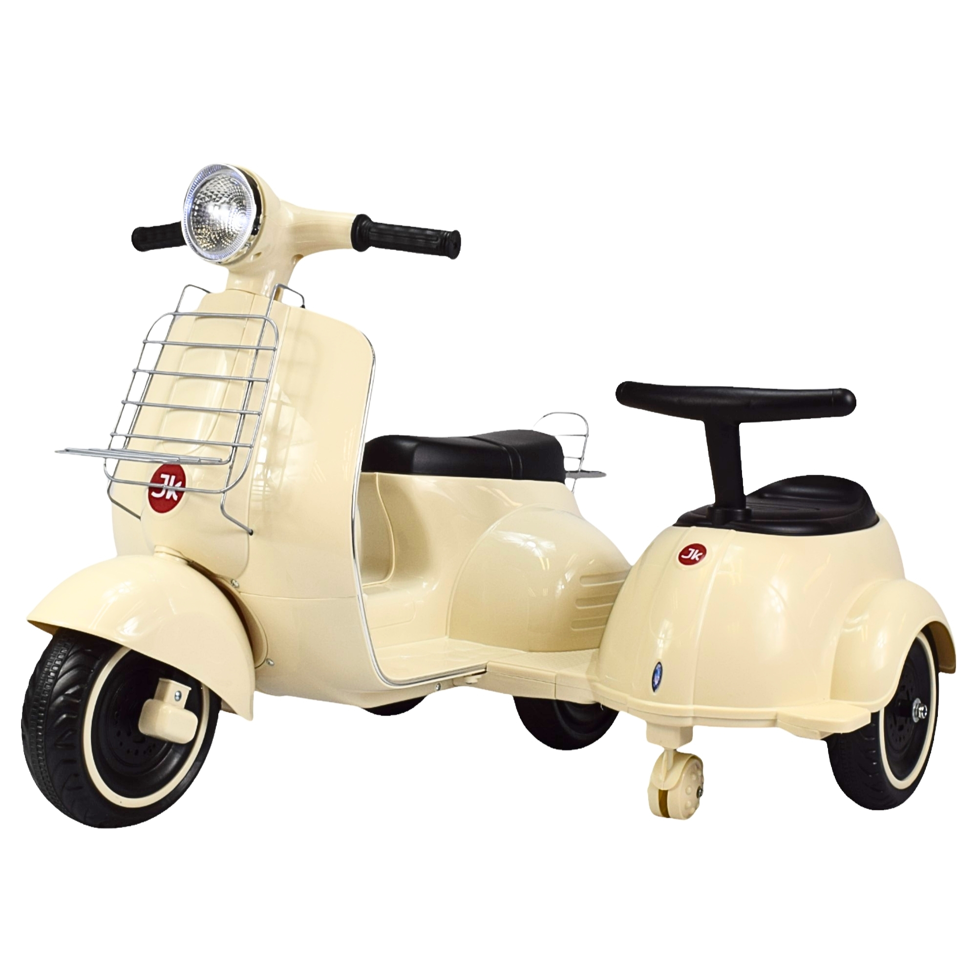 Motocicleta Montable Electrica Doble Asiento Sonido Luz Led 6v - BEIGE 