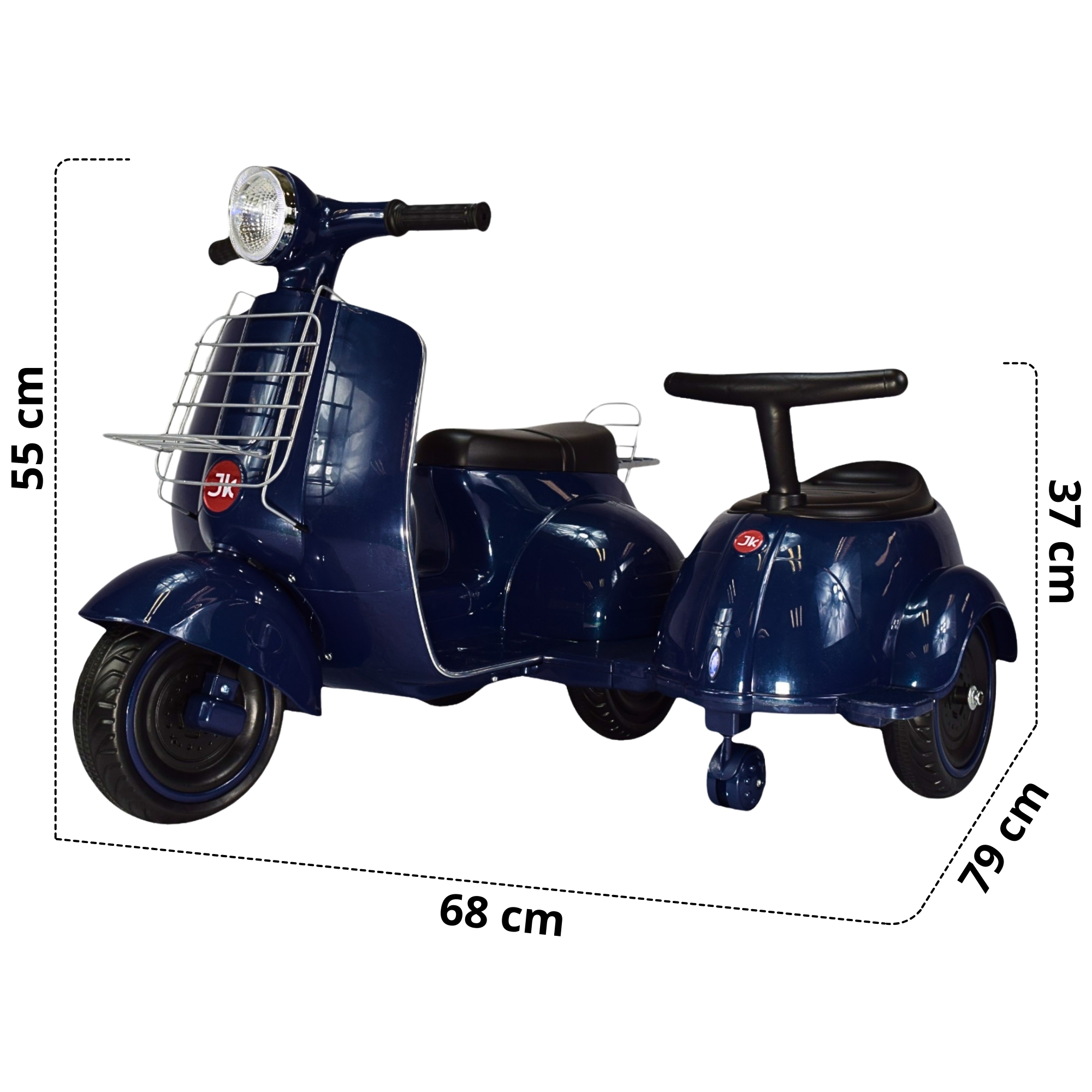 Motocicleta Montable Electrica Doble Asiento Sonido Luz Led 6v - AZUL
