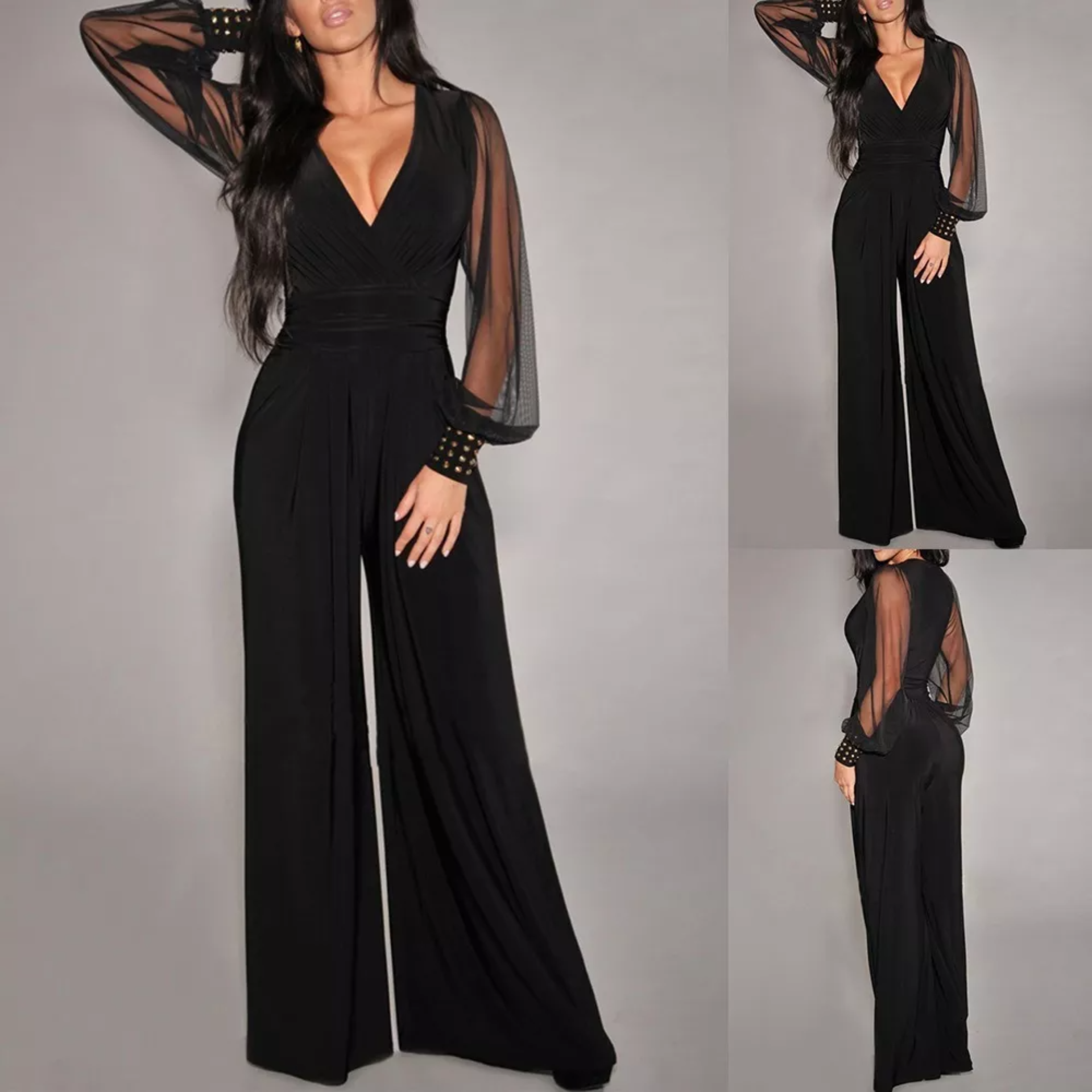 Vestidos Fiesta Largos Elegantes Vestidos De Noche Palazzo TALLA XL