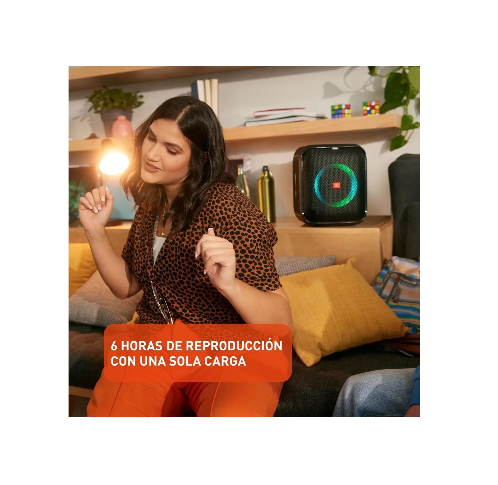 Bocina Jbl Portátil Partybox Encore Essential, Bluetooth de 100 W RMS Usb, Inalámbrico/Alámbrico, IPX4  Color Negro