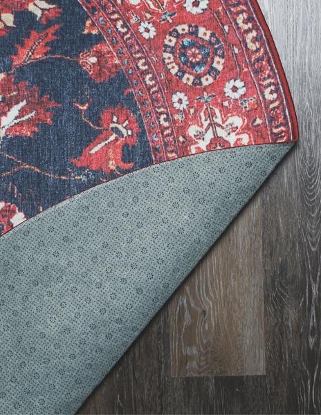 Tapete Alfombra Decorativo lavable Ramage Indigo - Fine Art Tj