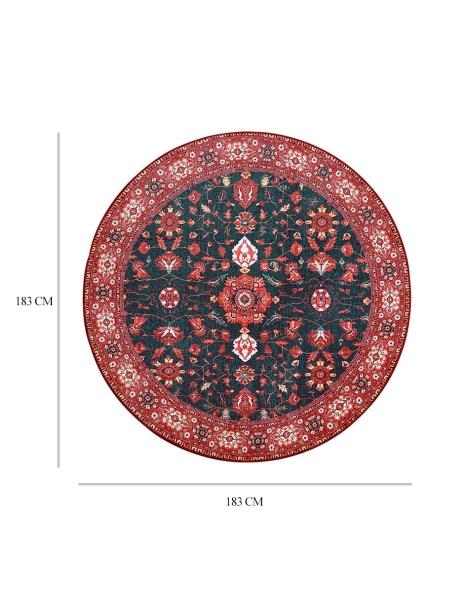 Tapete Alfombra Decorativo lavable Ramage Indigo - Fine Art Tj