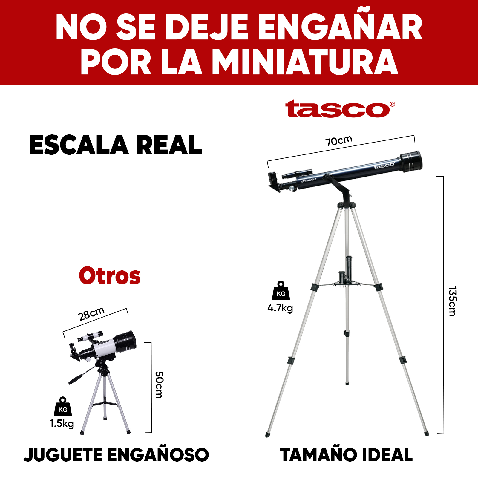 Telescopio Tasco Novice 60x700 Az Portátil