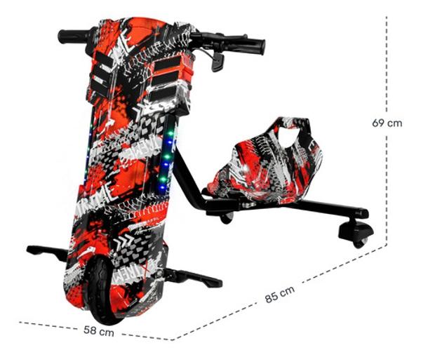 Crazy Kart Triciclo Electrico Niños Drifter Giro 360 Rojo E-Be