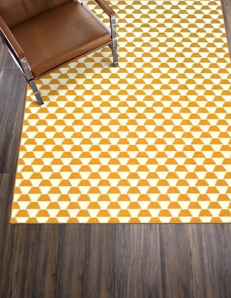 Tapete Alfombra Decorativo Lavable Yanis Oro Amarillo - Fine Art Tj