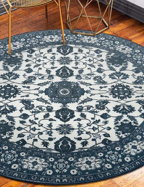 Tapete Alfombra Decorativo Lavable Ramage Azul - Fine Art Tj