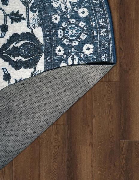Tapete Alfombra Decorativo Lavable Ramage Azul - Fine Art Tj