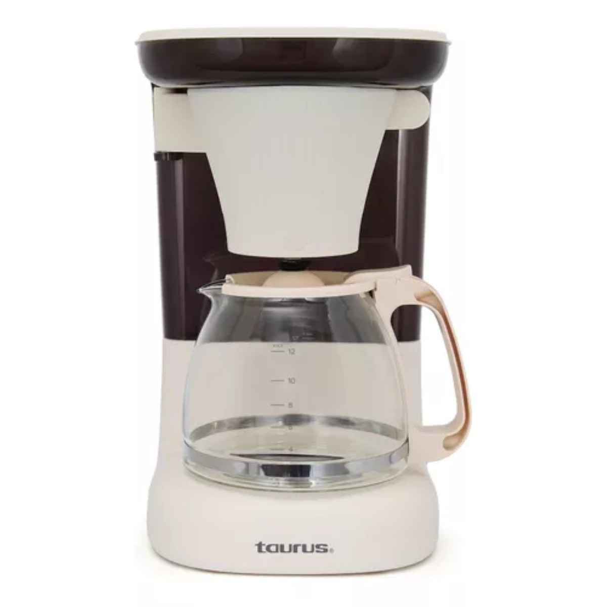  Cafetera Taurus Velvet ECO Con Filtro Lavable, Antigoteo, Para 12 Tazas, Beige