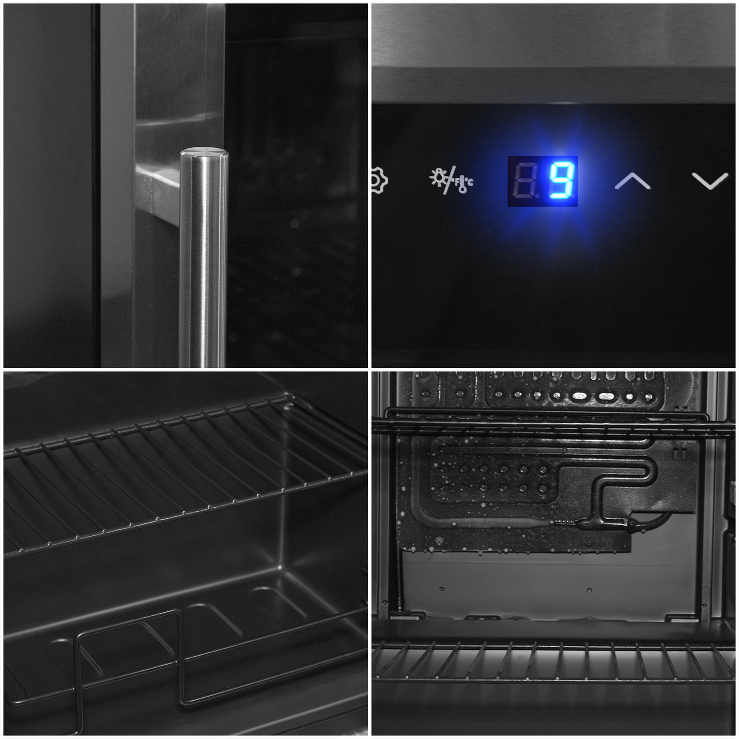 Frigobar 2.4pies Refigerador Digital Luz Led Tactil 85 Latas