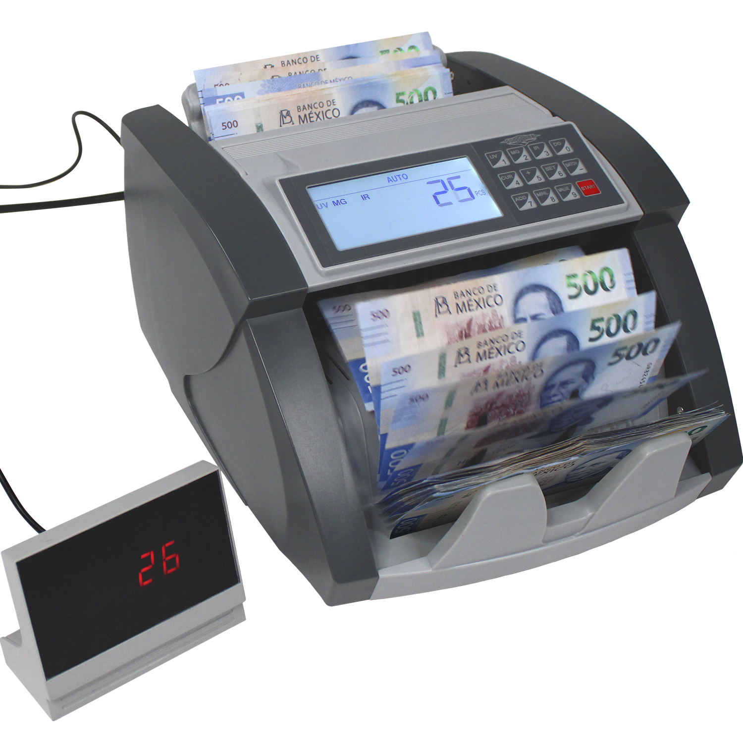 Contadora Billetes Digital 1000 Billetes por Minuto Con Detector de Billetes Falsos Clasificador por Denominacion Gutstark