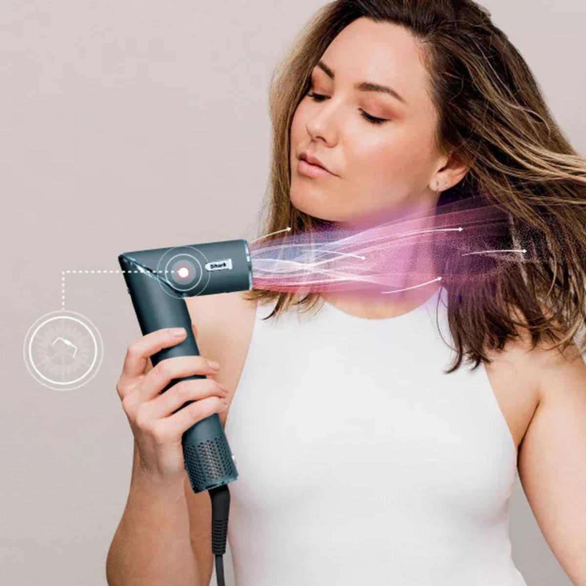 Multiestilizador Shark HD450TL Para Todo Tipo de Cabello Frizz Fighter Azul