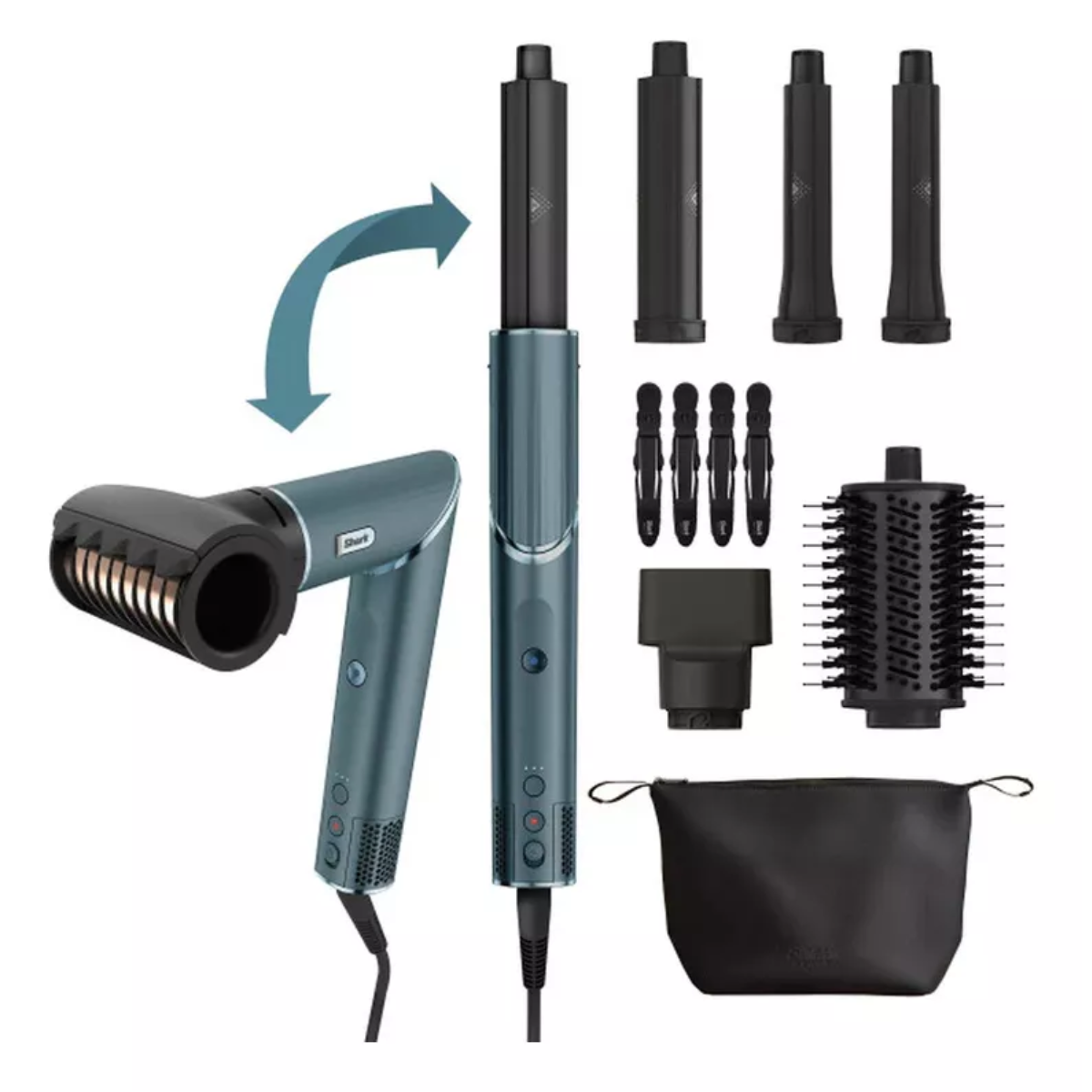 Multiestilizador Shark HD450TL Para Todo Tipo de Cabello Frizz Fighter Azul