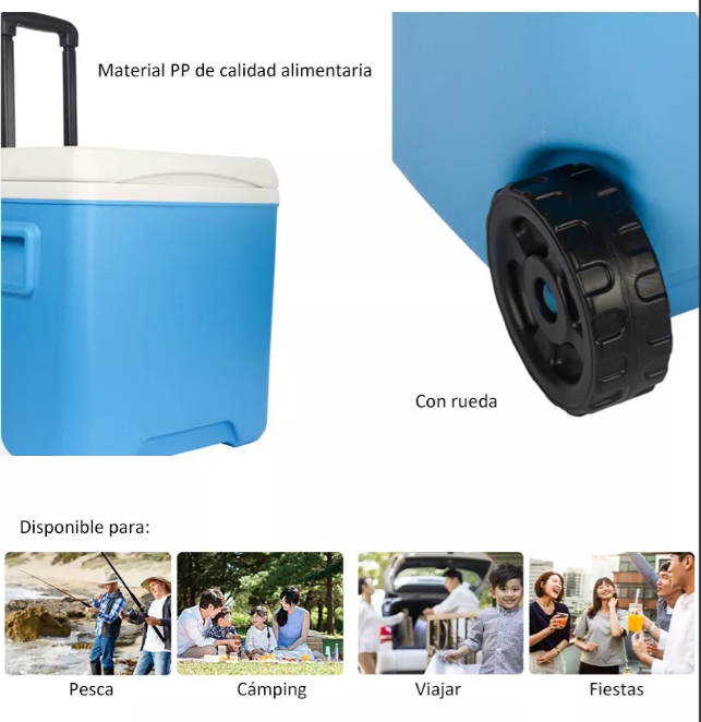 Ice Chest Enfriador Portátil Con Aislamiento Duro 30l