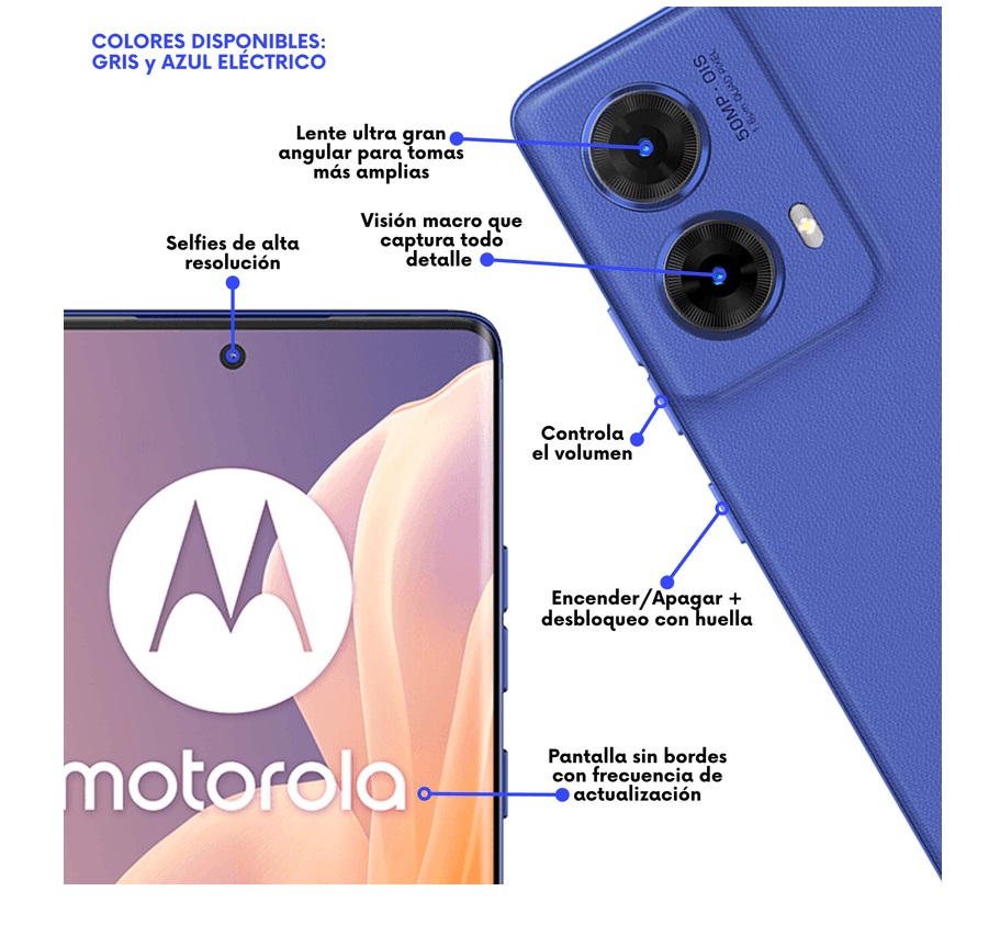 Motorola G85 5G 256Gb 12Ram Color Azul Dual Sim Nuevo Desbloqueado