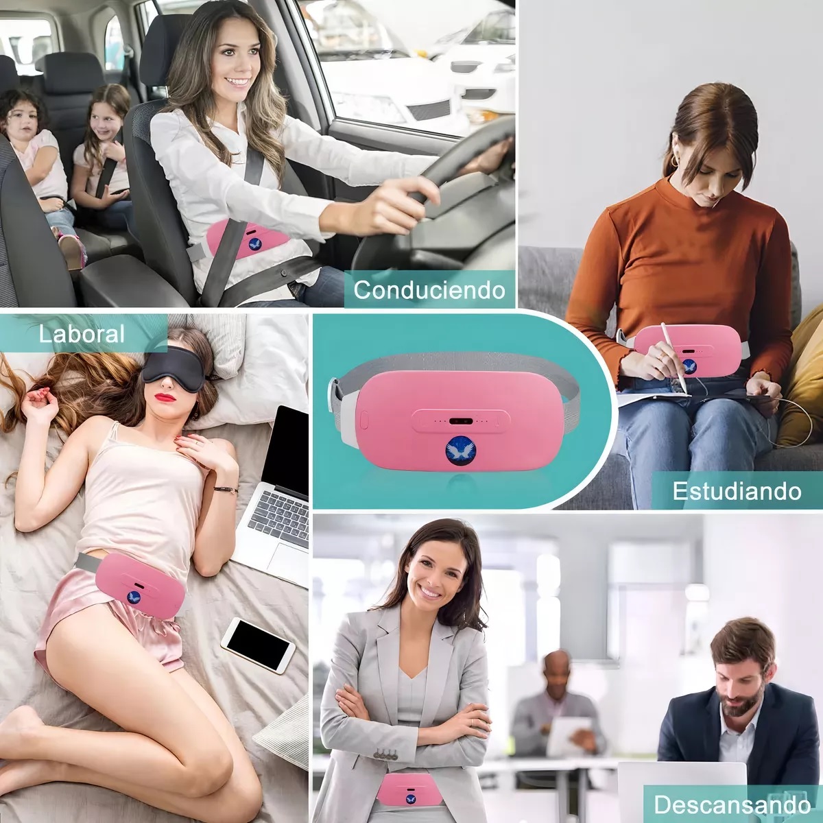 Cinturon Eléctrico Masajeador Calefaccion Colico Menstruales