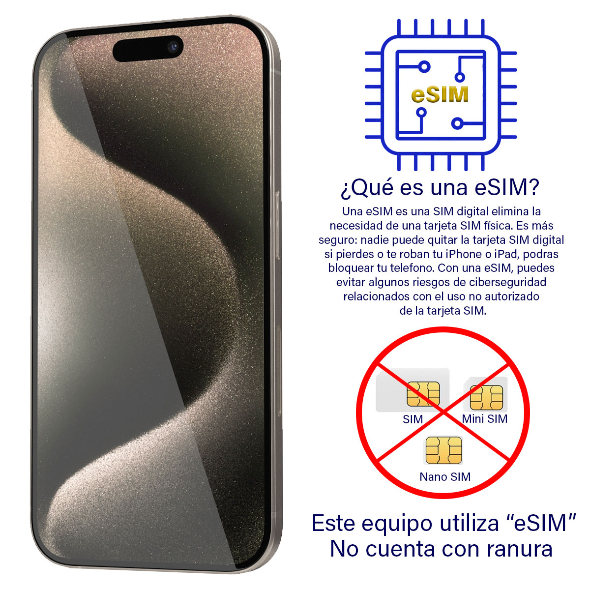 Apple iPhone 15 Pro 512Gb Titanio Natural eSIM Reacondicionado Grado A