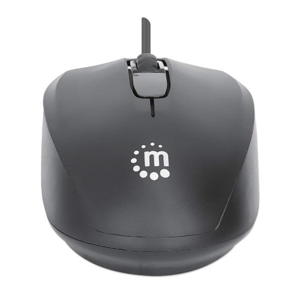 Mouse USB óptico con cable.