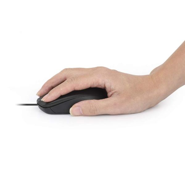Mouse USB óptico con cable.