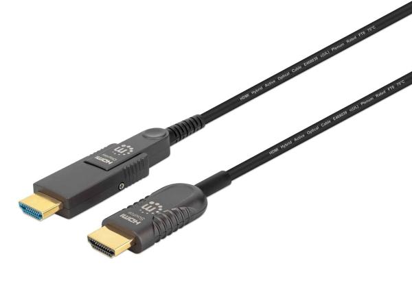 Cable Óptico Activo HDMI Manhattan Negro 30 M.