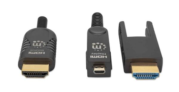 Cable Óptico Activo HDMI Manhattan Negro 30 M.