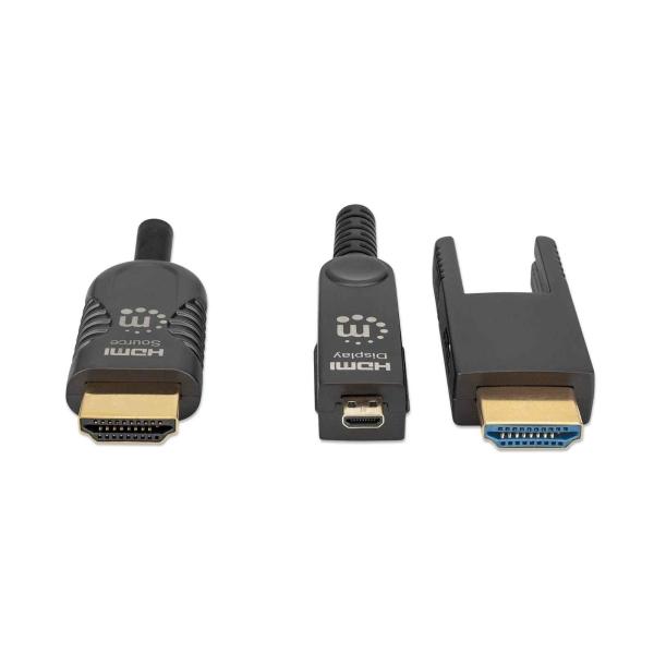Cable Óptico Activo HDMI Manhattan Negro 30 M.