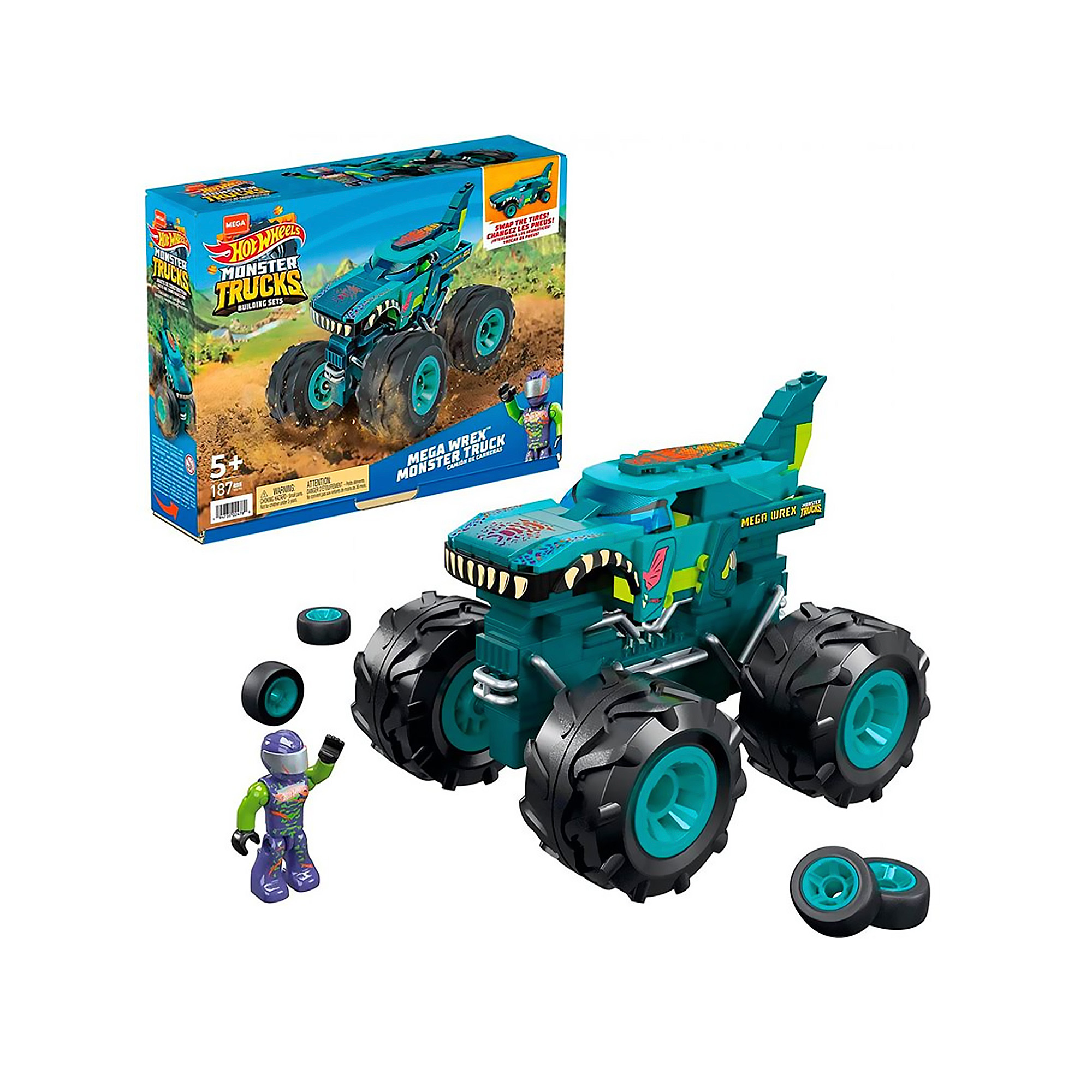 Mega Construx Hot Wheels, Mega-wrex Monster Truck, Juguete D
