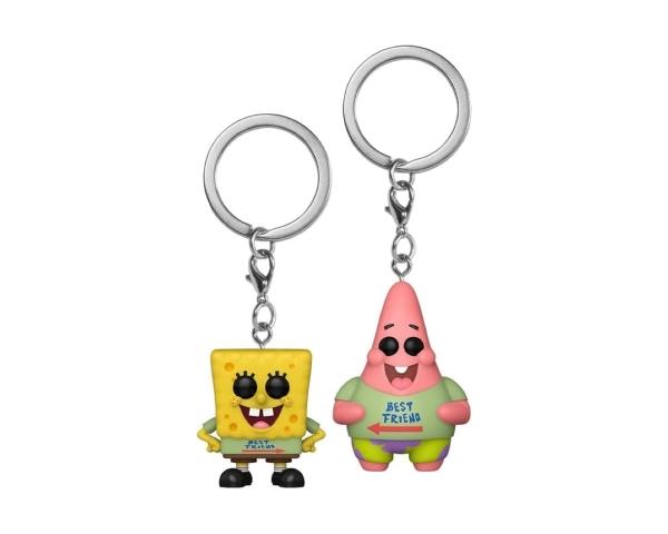 Set Funko Pop Keychain Pocket Bob Esponja y Patricio Llavero