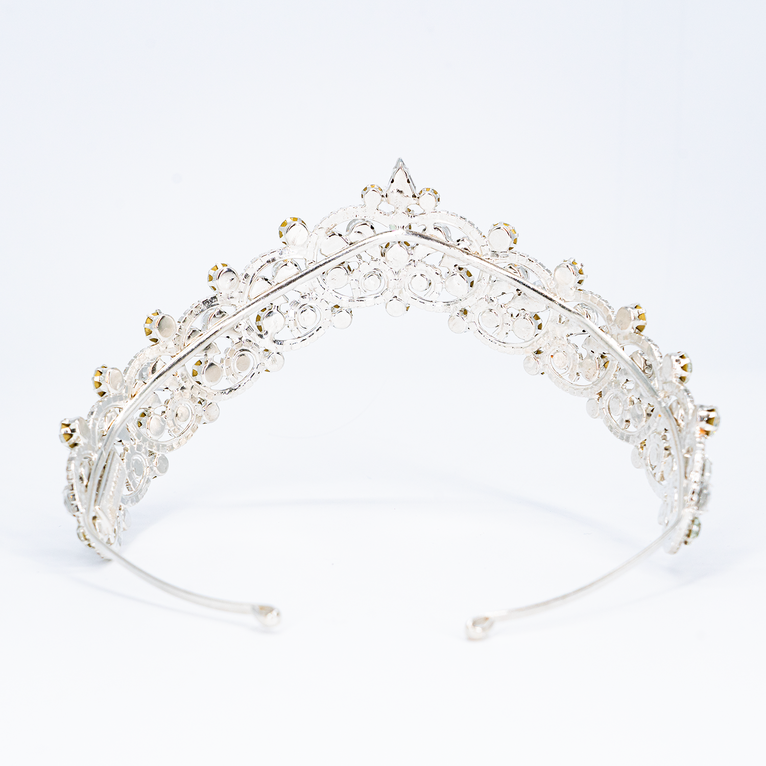 Tiara (corona) de novia o quince años plata