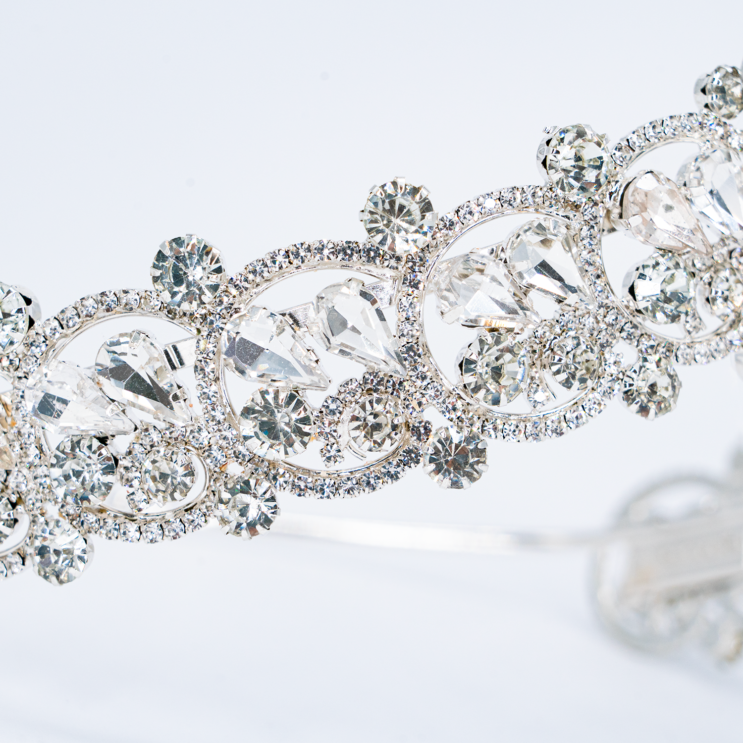 Tiara (corona) de novia o quince años plata