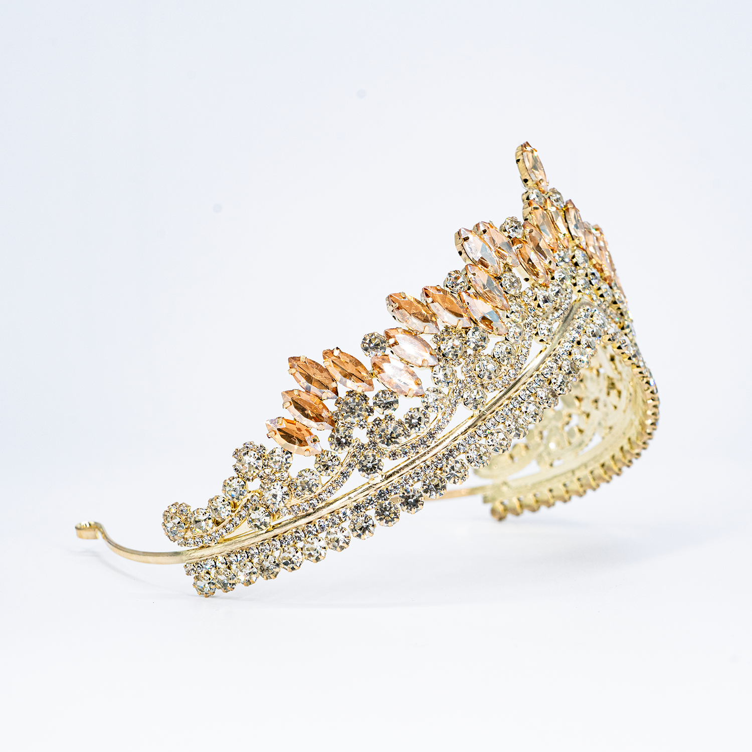 Tiara (corona) de novia o quince años dorada