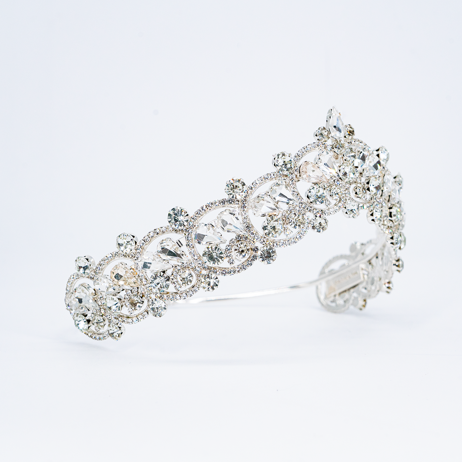 Tiara (corona) de novia o quince años plata