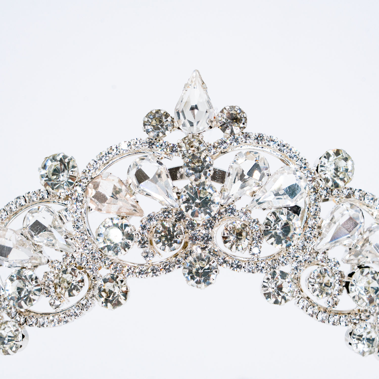 Tiara (corona) de novia o quince años plata
