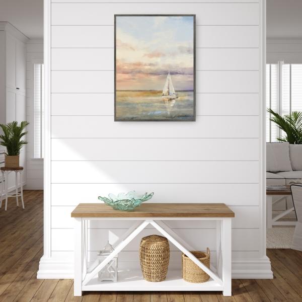 Cielos de caqui de Studio Arts - Impresión en Lienzo Enmarcado - Fine Art Tj