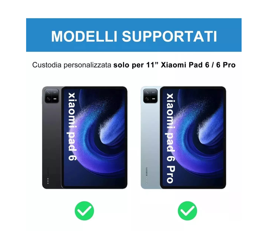 Funda Azul Con Teclado  Mouse+ Lapiz Para Xiaomi Mi Pad 6