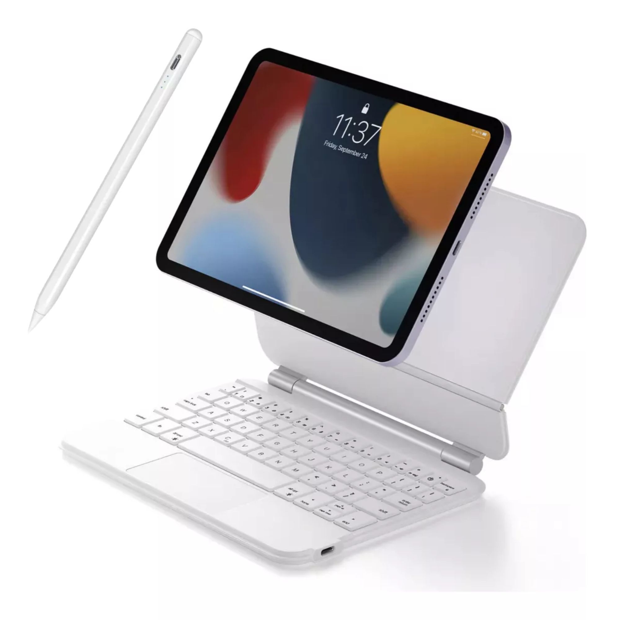 Magic Keyboard Funda Teclado Compatible Para iPad Mini 6th / 7th + Pencil Diseño Elegante Funcional Protección Integrada