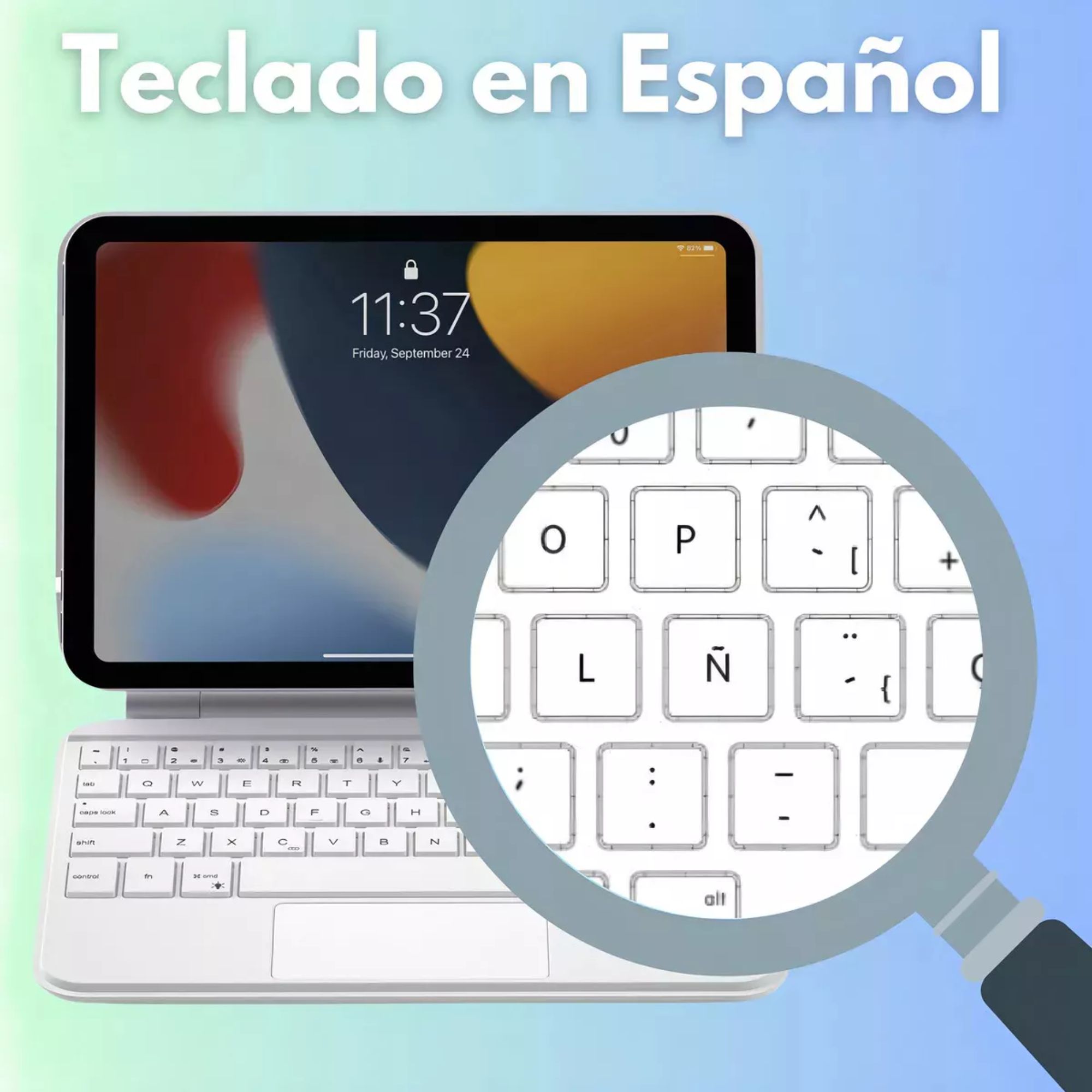 Magic Keyboard Funda Teclado Compatible Para iPad Mini 6th / 7th + Pencil Diseño Elegante Funcional Protección Integrada