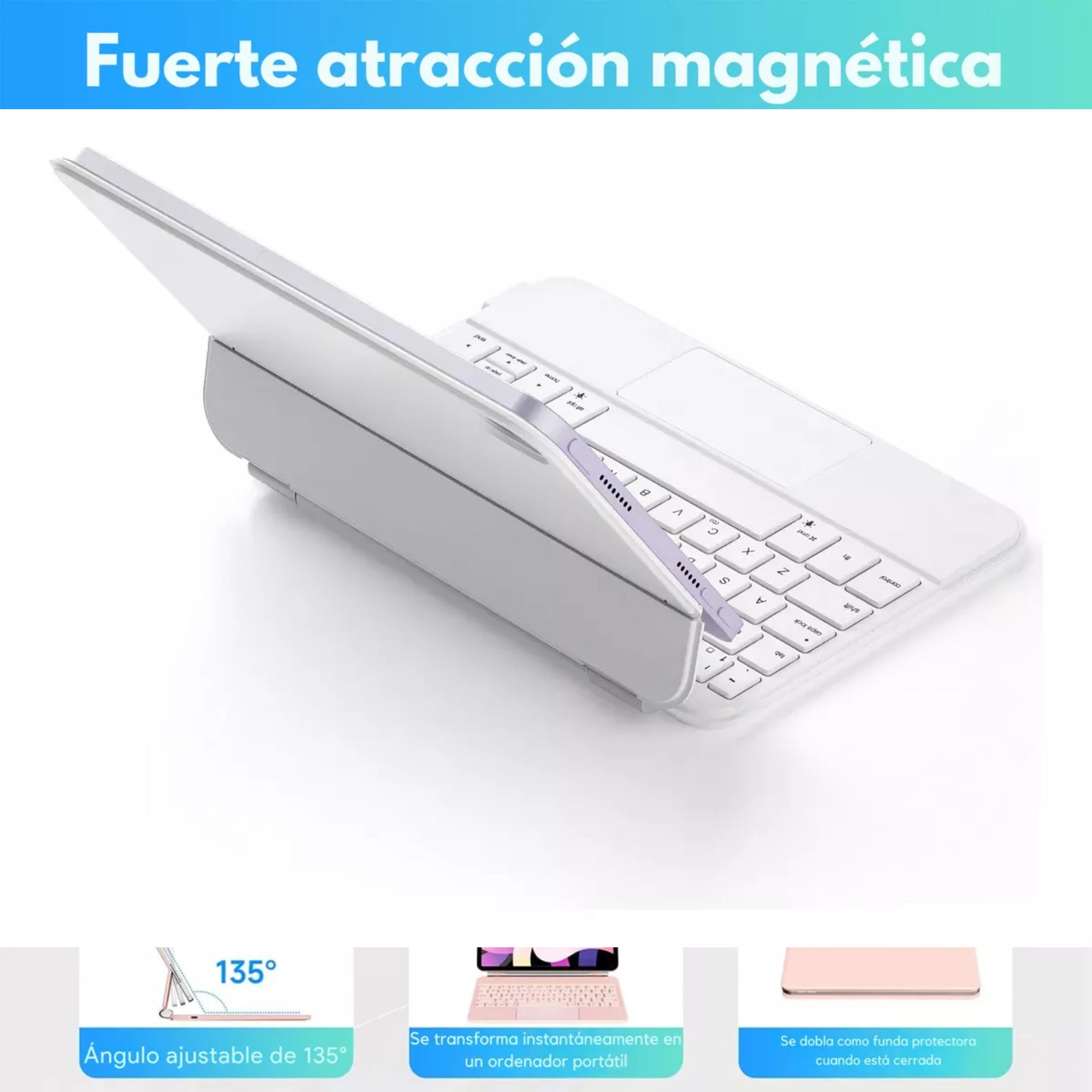 Magic Keyboard Funda Teclado Compatible Para iPad Mini 6th / 7th + Pencil Diseño Elegante Funcional Protección Integrada